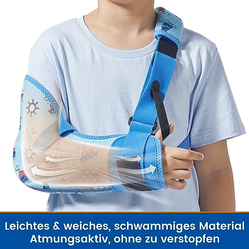 Willcom Kids Arm Shoulder Sling with Waist Strap, Immobilizer Brace Support for Broken Arm, Collarbone, Elbow, Wrist (Comfort Version, Right, XS,22.5-26 inch) - Image 4