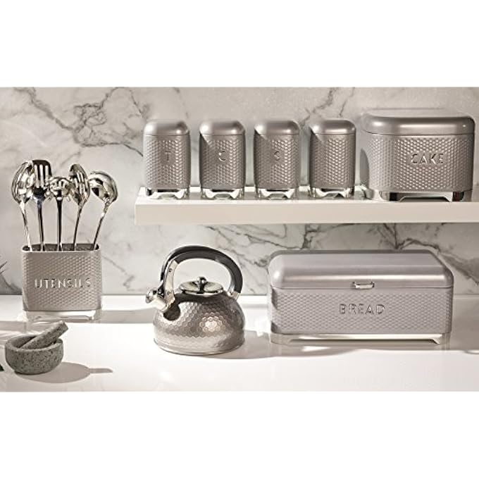 كيتشين كرافت علبة شاي لوفيلو شادو جراي 11×11×19 سم، هدية مميزة - Image 5