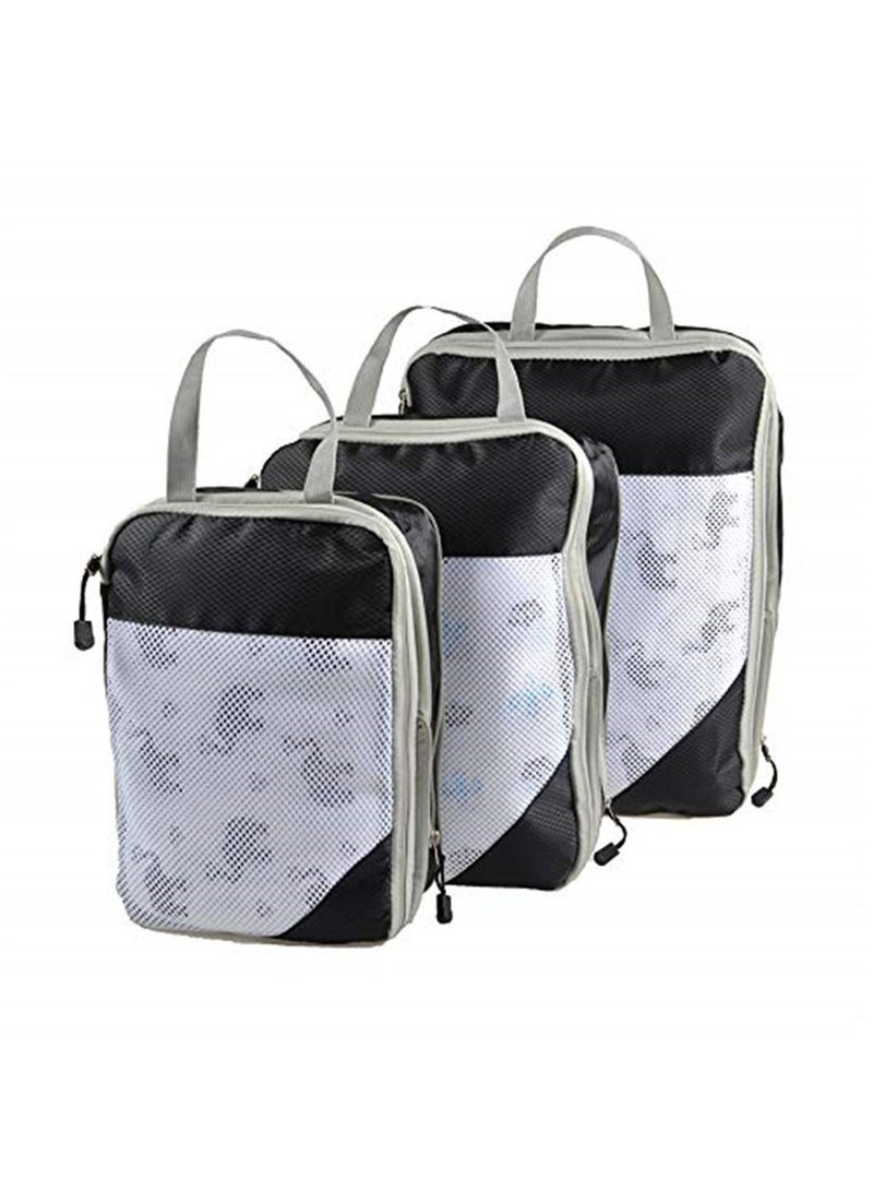 Travel Packing Cubes - 3 Piece Set Luggage Packing Organizers and Compression Packing Cube System for Travel Organize Your Clothes Suitcase or Carry-On  - Image 3