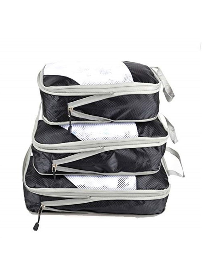 Travel Packing Cubes - 3 Piece Set Luggage Packing Organizers and Compression Packing Cube System for Travel Organize Your Clothes Suitcase or Carry-On  - Image 4