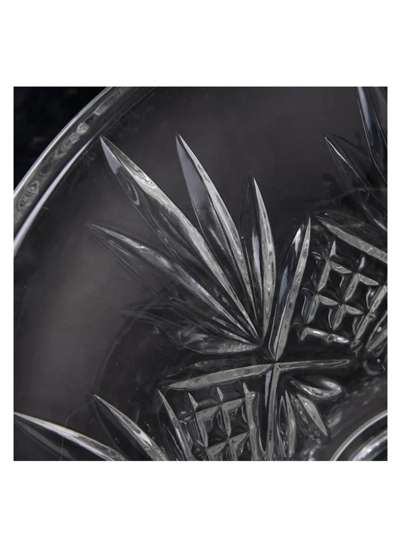 Optimized Product Title: Big Crystal Serving Plate – Embossed Fruit & Dessert Plate for Home Decoration, Elegant Glass Plate for Serving, Parties & Special Occasions – Luxury Decorative Plate  - Image 5