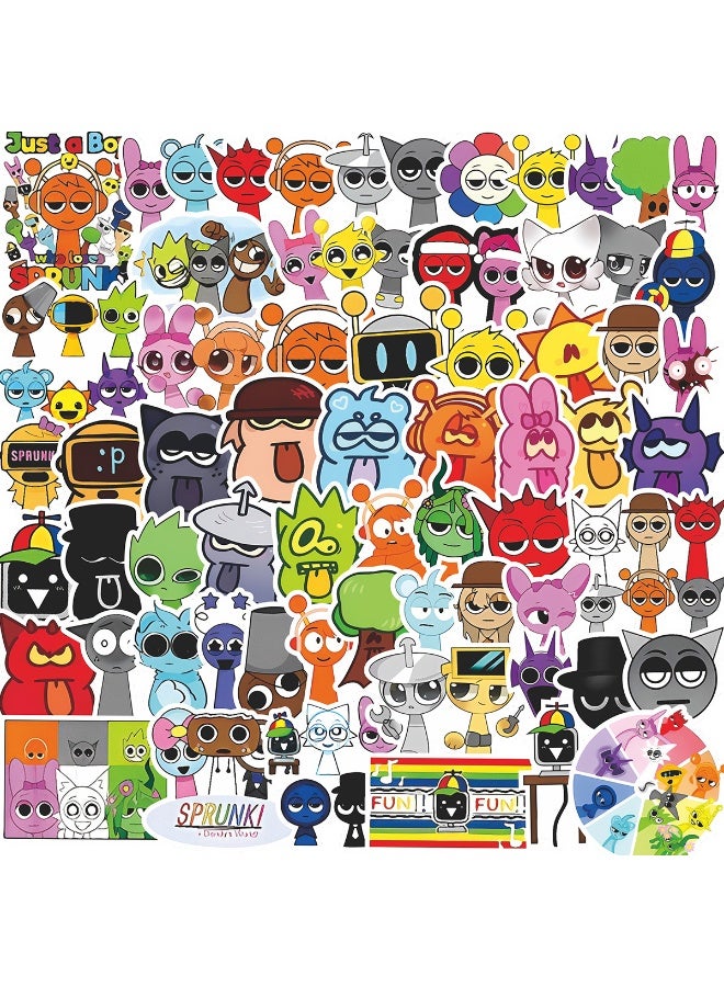 NIBEMINENT 100 Pcs Incredibox Sprunk Deco Kit Waterproof Stickers, High Definition Printing Bright Colors, Suitable for Laptop Skateboard Luggage Water Bottle Guitar DIY  - Image 2