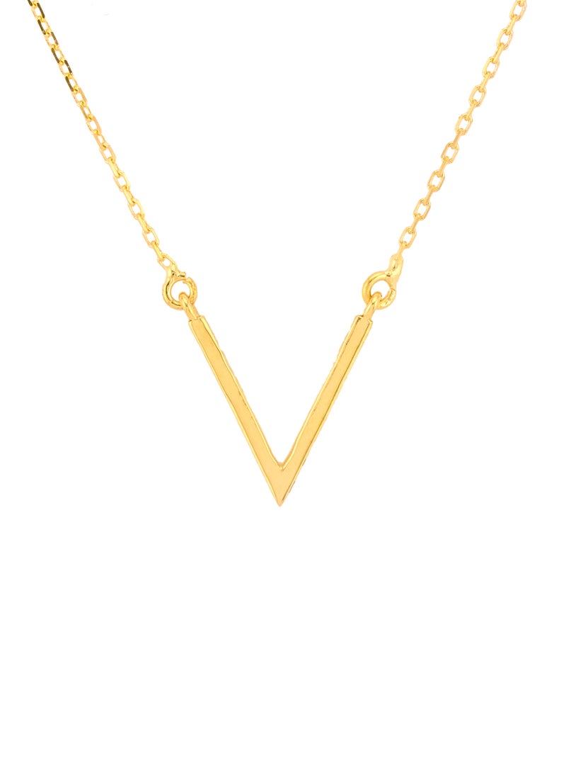 AAZ Jewellery L.L.C V Shaped 18K Gold Necklace - Image 1