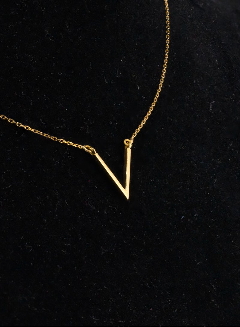 AAZ Jewellery L.L.C V Shaped 18K Gold Necklace - Image 3
