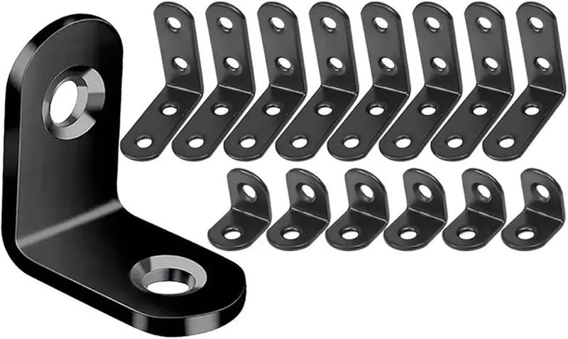 Corner Brackets 100Pcs 2x2cm L Shape 90 Degree Right Angle Brace For Furniture Cabinet Shelves - Image 1