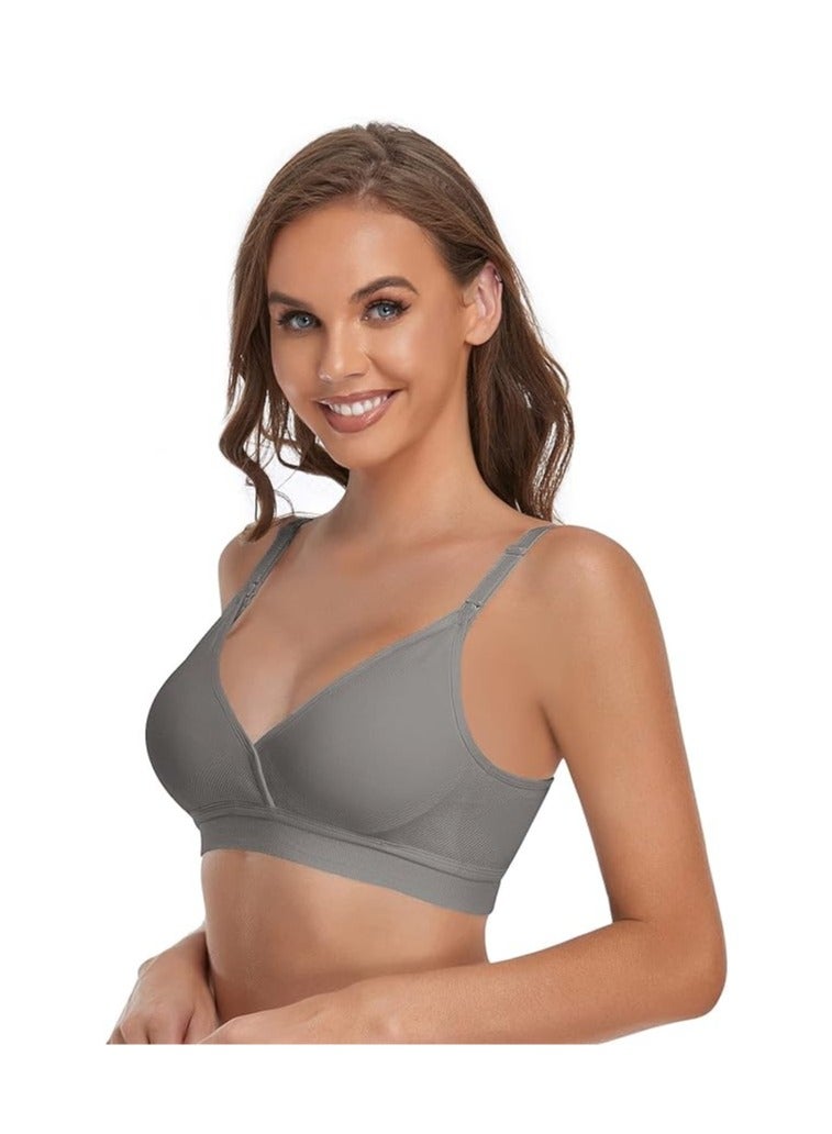 Wireless Nursing Bras for Breastfeeding 3 Pack Maternity Bras for Pregnancy Supportive for Women with Extra Extenders - Image 4