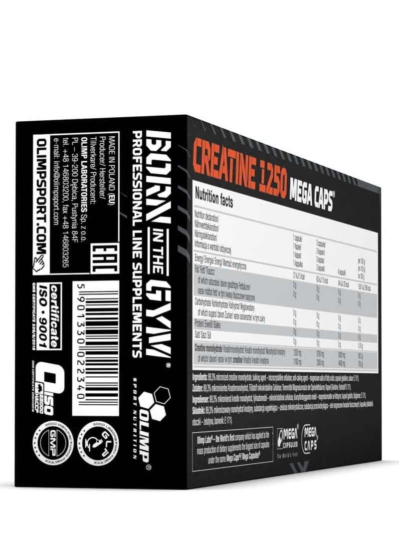 Olimp Creatine 1250 Mega Caps 120 Capsules - Image 4
