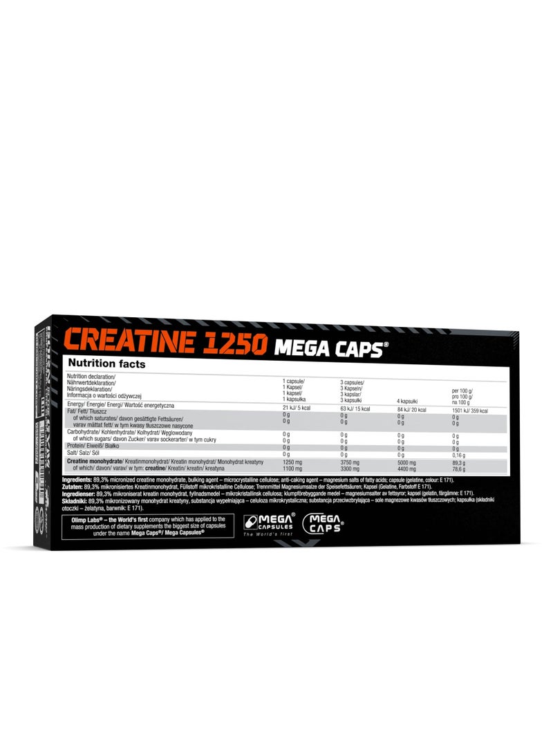 Olimp Creatine 1250 Mega Caps 120 Capsules - Image 3