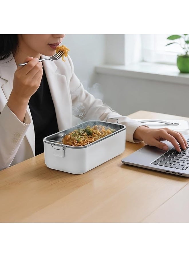 GreenLion Green Lion GLB-20 Electric Portable Lunch Box, 1L Self-Heating Food Warmer, USB-C, White - Image 2