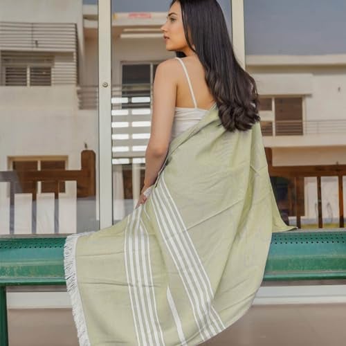 Mush 100% Bamboo Large Bath Towel | Ultra Soft, Absorbent, Light Weight, & Quick Dry Towel For Bath, Travel, Gym, Beach, Pool, And Yoga | 75 X 150 Cms (Pack Of 2 Beige & Peach), 250 TC - Image 2