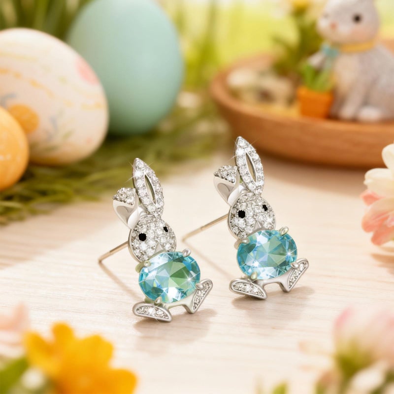 Novearring Easter Earrings Basket Stuffers Easter Jewelry Outfit Women Sparkly Bunny Stuff Jewelry Ear Jacket Earrings Gifts for Adults - Image 4