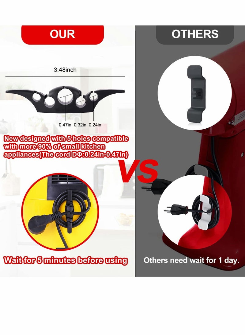 Y&D Cord Organizer for Appliances, Bundlers Kitchen Appliances Hider, Wire Keeper Around Cable Management, Appliance Wrap Stand Mixers Coffee Maker and Fryer (8 Pack) - Image 5