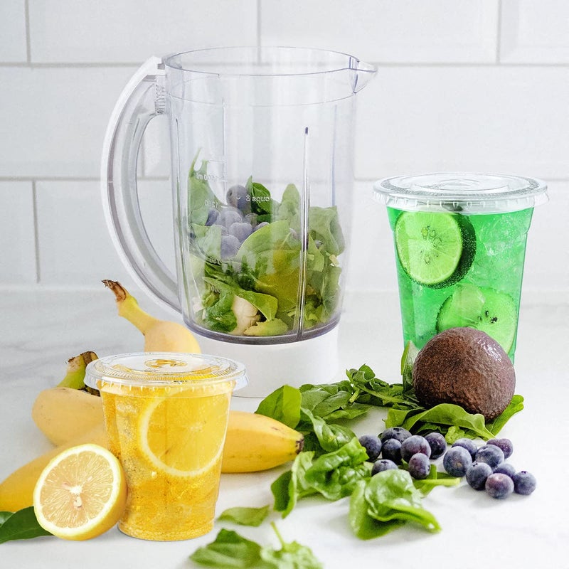 SHOPDAY Disposable Plastic Cups with Lids 8 oz Clear Plastic Cups 50 Pack  Cold Drink Containers Party Cups for Beverage Coffee Soda Juice Smoothie - Image 5