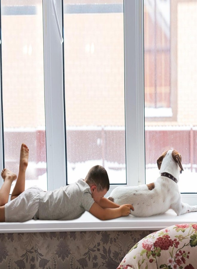 CODOHI 4in x 32.8ft Window Sill Protector, Door Protector from Dog Cat Scratching, Clear Sided Shield Protection Barrier Anti Cat Dog Scratching, Slobbering, and Clawing Furniture, Glass, Car Door - Image 5