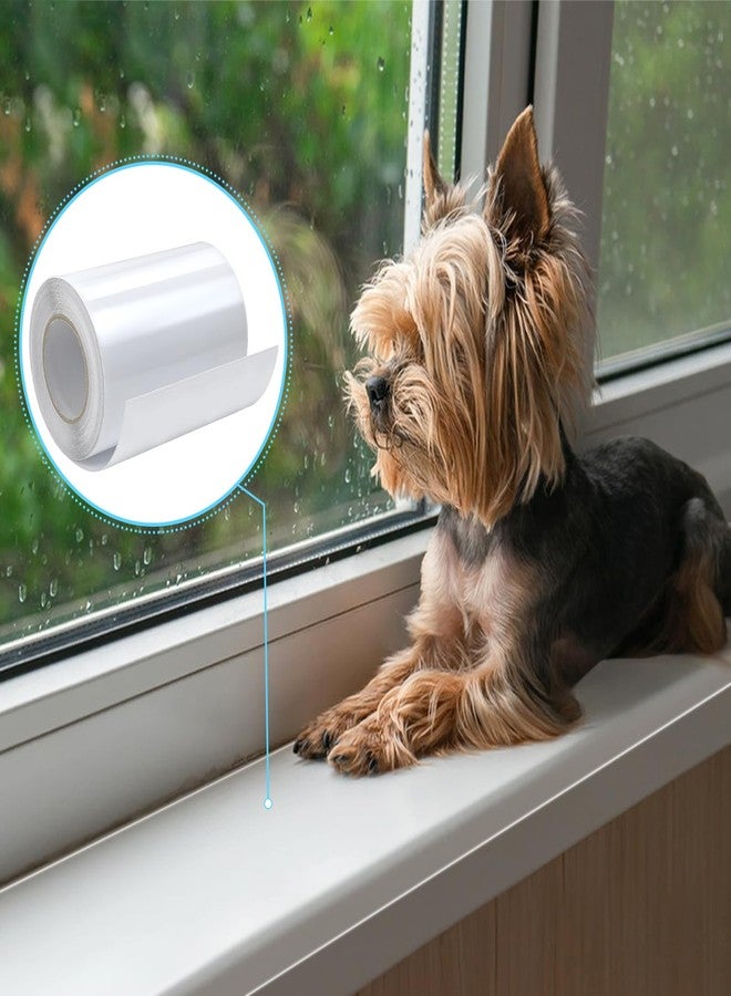 CODOHI 4in x 32.8ft Window Sill Protector, Door Protector from Dog Cat Scratching, Clear Sided Shield Protection Barrier Anti Cat Dog Scratching, Slobbering, and Clawing Furniture, Glass, Car Door - Image 1