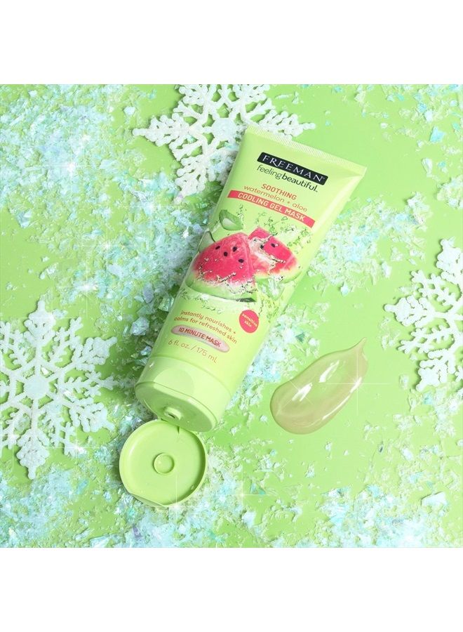 Freeman Soothing Watermelon & Aloe Gel Facial Mask, Hydrates, Nourishes, & Soothes Irritated Skin, Cooling, Calming Gel Face Mask, Perfect For Sensitive & Break-Out Prone Skin, 6 fl.oz./ 175 mL Tube  - Image 5
