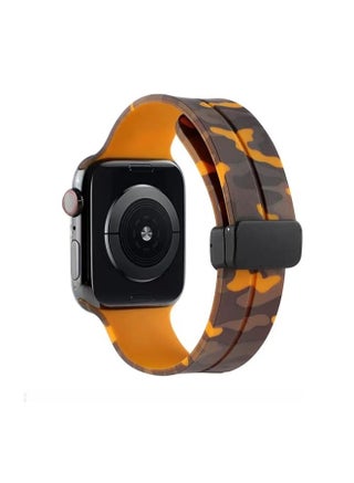 TenTech Silicone Magnetic Sports Band for Apple Watch Ultra/Ultra 2, Size 49mm 45mm 44mm 42, Soft Band for iWatch Series 9/8/7/6/5/4/3/2/1/SE - Camouflage yellow - pzsku/Z50697A489E2CEEB1260FZ/45/_/1716050965/1073f503-983a-48c5-bd69-dec05502928b