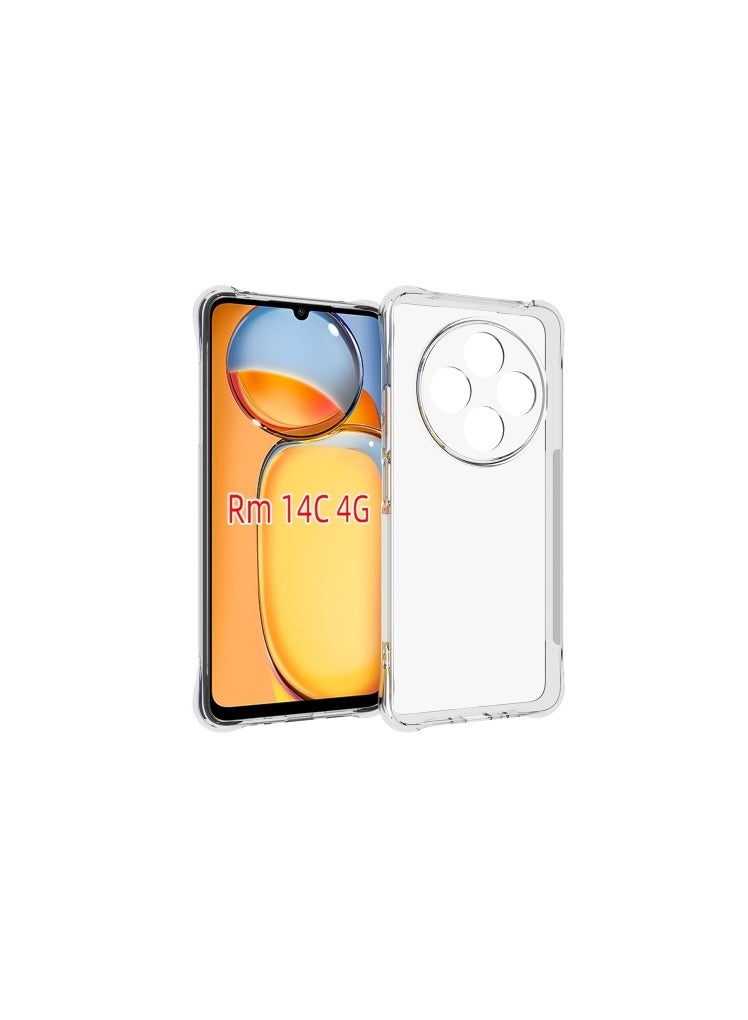 vesus For Redmi 14C 4G Shockproof Non-slip Thickening TPU Phone Case(Transparent) - Image 1