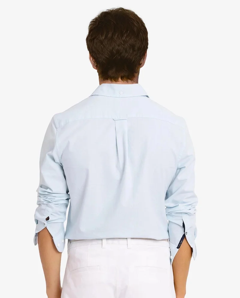 Rare Rabbit Men's Plain Formal Shirt With Embroidered Logo