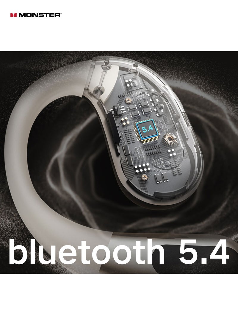 Monster Monster AC330 Bluetooth Earbuds – Open-Back Design, IPX5 Waterproof, 24-Hour Battery Life, Noise-Canceling, Low Latency for Sports and Outdoor Activities  - Image 5