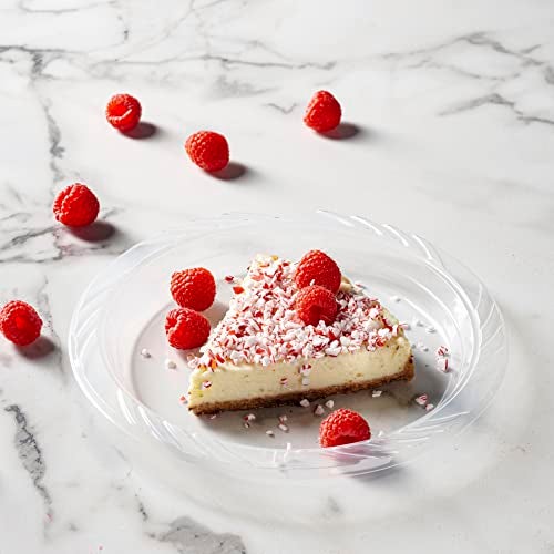 Munfix 200 Clear Plastic Plates Set - 6 Inch Disposable Dessert Plates, Bulk Pack for Party BBQ, Picnic, Parties, Travel and Events, Microwavable Recyclable - Image 4