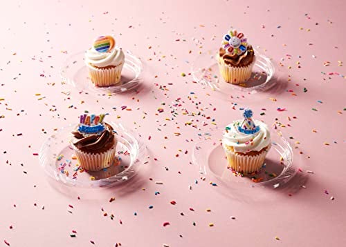 Munfix 200 Clear Plastic Plates Set - 6 Inch Disposable Dessert Plates, Bulk Pack for Party BBQ, Picnic, Parties, Travel and Events, Microwavable Recyclable - Image 5