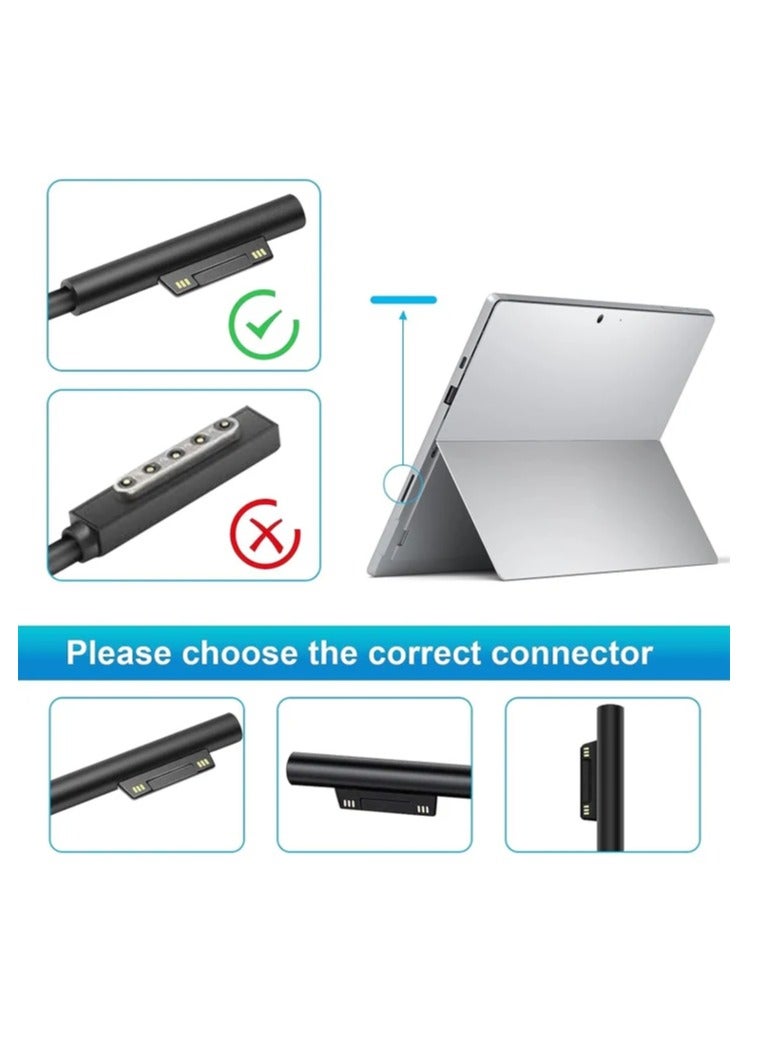 Terabyte For Microsoft Surface Pro 7 / 7 Plus / 8 / 9 / X & Laptop 3 / 4 / 5 65W Laptop Power Adapter (US Plug) - Image 4