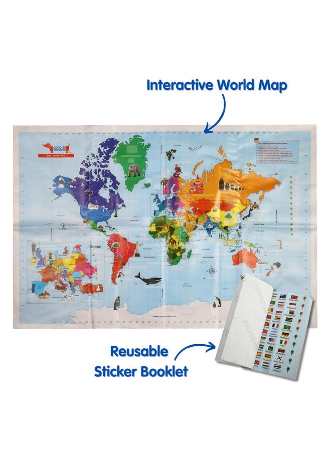 COCOMOCO KIDS CocoMoco Kids World Map for Kids - Wall Poster for Room Decor - 3 x 2 feet - Geography Educational Learning Toy Birthday Return Gift for Boys Girls 5 6 7 8 9 10 11 years  - Image 4