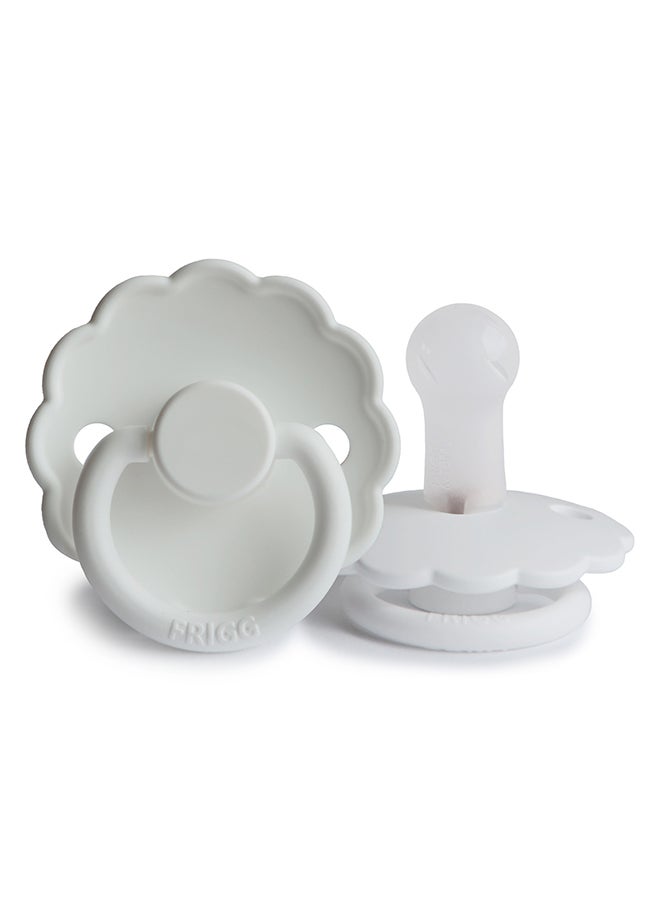 FRIGG Daisy Silicone Baby Pacifier 6-18M 1-Pack Bright White - Size 2 - Image 2