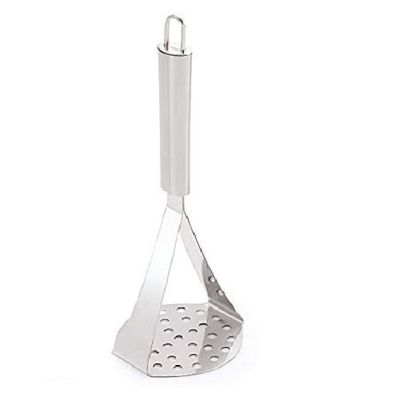 Wofier Wofier Stainless Steel Kitchen Combo Set of Potato Vegetables Pav Bhaji Masher Aluminium Tadka Pan Cheese Garlic Grater Set of 3  - Image 2
