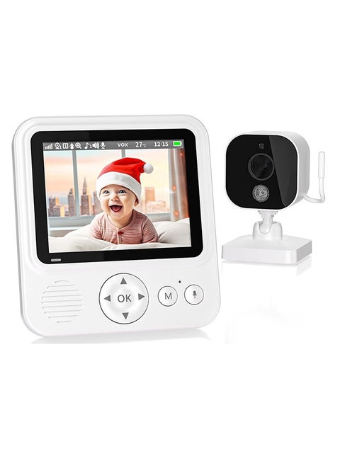 Baby Monitors - 2.8” Screen with Night Vision, 2-Way Audio, VOX, Temperature Sensor and Lullabies, Secure Transmission No WiFi, 300m Range