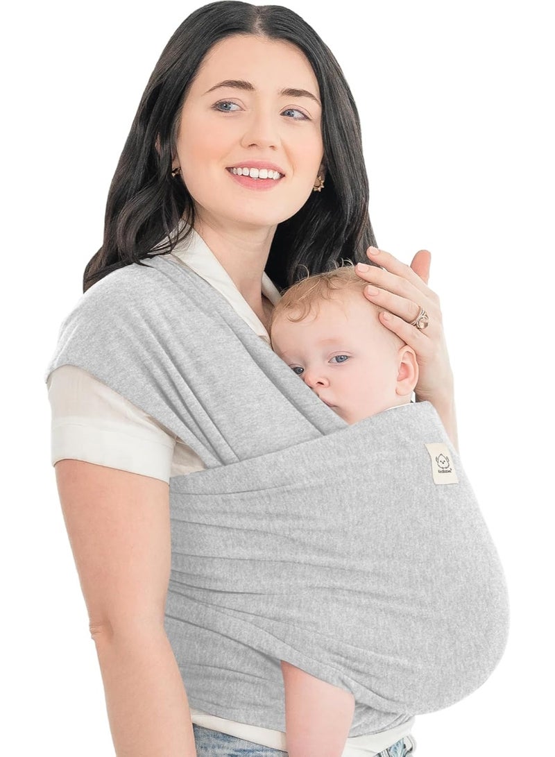 كيابيبيز حاملة أطفال KeaBabies - لفائف أطفال مرنة متعددة الاستخدامات - 3 ألوان - حمالة أطفال - حاملة أطفال - لفائف حمل أطفال بدون استخدام اليدين | هدية رائعة لحفلات استقبال المولود (لون رمادي فاتح) - Image 1