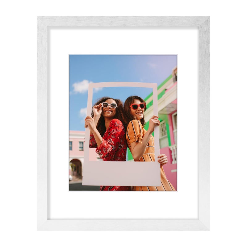 Vittanly 11x14 Picture Frame  Display Pictures 8x10 with Mat or 11x14 without Mat  Engineered Wood with Shatter Resistant Plexiglass  Photo Frame for Wall or Table Top Display  Silver  1 Pack - Image 1