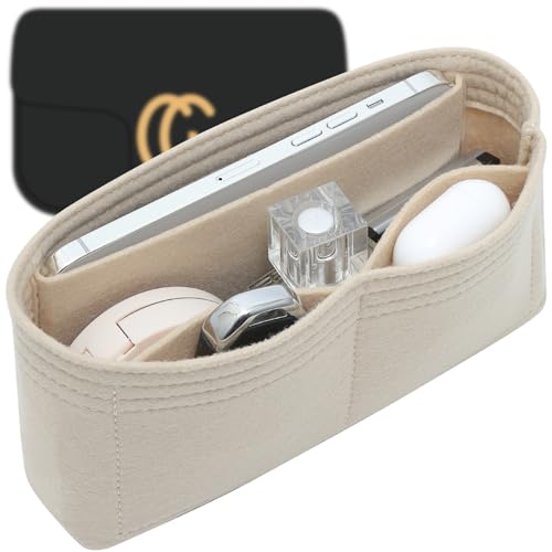 OAikor Felt Purse Organizer Insert for GG Marmont Matelasse Medium Shoulder Bag and More, Handbag Tote Organizer Liner Pouch for Women Bag(Beige,Medium) - Image 1