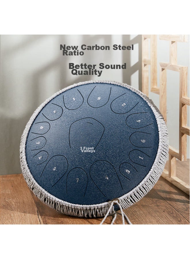Cega Qiangu 13-tone 12-inch Carbon Steel Handpan Drum, Beginner Percussion Instrument, Steel Tongue Drum, Birthday Gift - Image 3