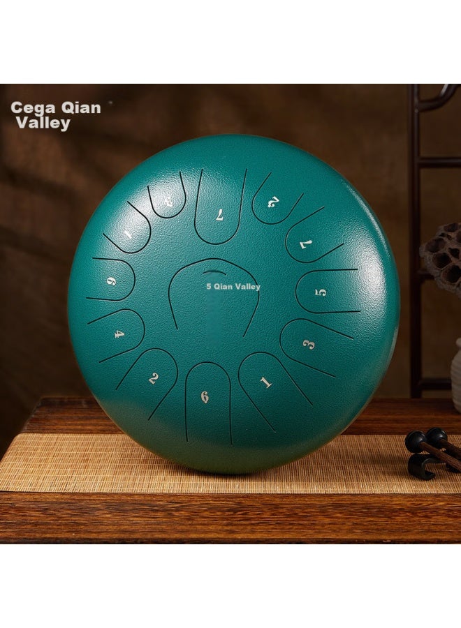 Cega Qiangu 13-tone 12-inch Carbon Steel Handpan Drum, Beginner Percussion Instrument, Steel Tongue Drum, Birthday Gift - Image 1