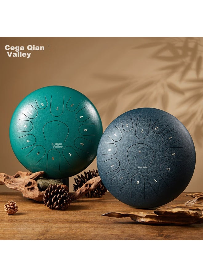 Cega Qiangu 13-tone 12-inch Carbon Steel Handpan Drum, Beginner Percussion Instrument, Steel Tongue Drum, Birthday Gift - Image 4