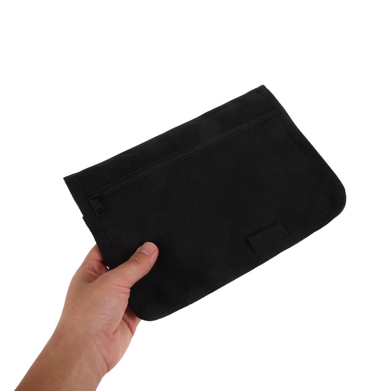 Car Visor Organizer Oxford Fabric Multi Pocket Document Holder For Vehicle Registration And Insurance Cards Black Car Interior Storage Bag For Glove Box And Paperwork Organization - Image 4
