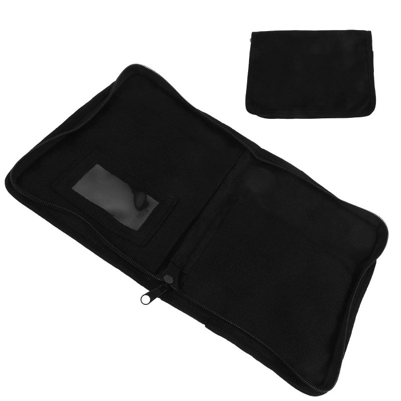 Car Visor Organizer Oxford Fabric Multi Pocket Document Holder For Vehicle Registration And Insurance Cards Black Car Interior Storage Bag For Glove Box And Paperwork Organization - Image 2