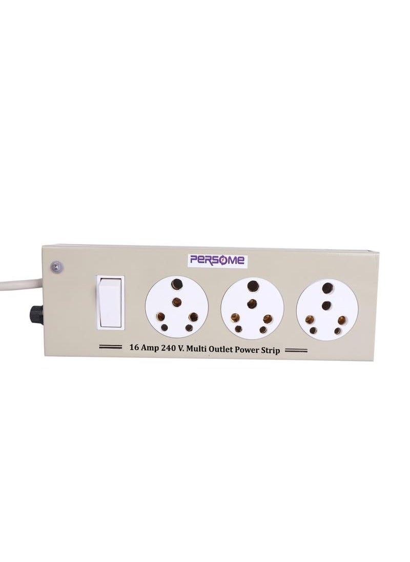 Persome Persome Metal Body Heavy Duty 31 16 AMP Electric Extension Cord Extension Board Power Strip Surge Protector Spike Guard Flex Box  - Image 1