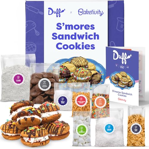 Baketivity x Duff Goldman S’mores Sandwich Cookies Kit Kids Baking Set Cooking Kits for Kids with Premeasured Ingredients, Decorating Supplies, STEM Activities - Baking Sets for Girls, Boys Ages 6-12 - Image 1