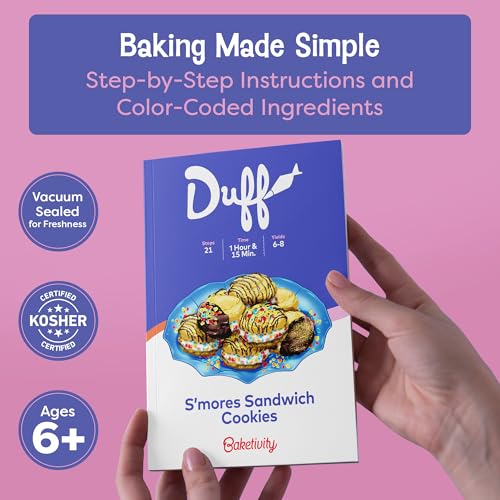 Baketivity x Duff Goldman S’mores Sandwich Cookies Kit Kids Baking Set Cooking Kits for Kids with Premeasured Ingredients, Decorating Supplies, STEM Activities - Baking Sets for Girls, Boys Ages 6-12 - Image 3