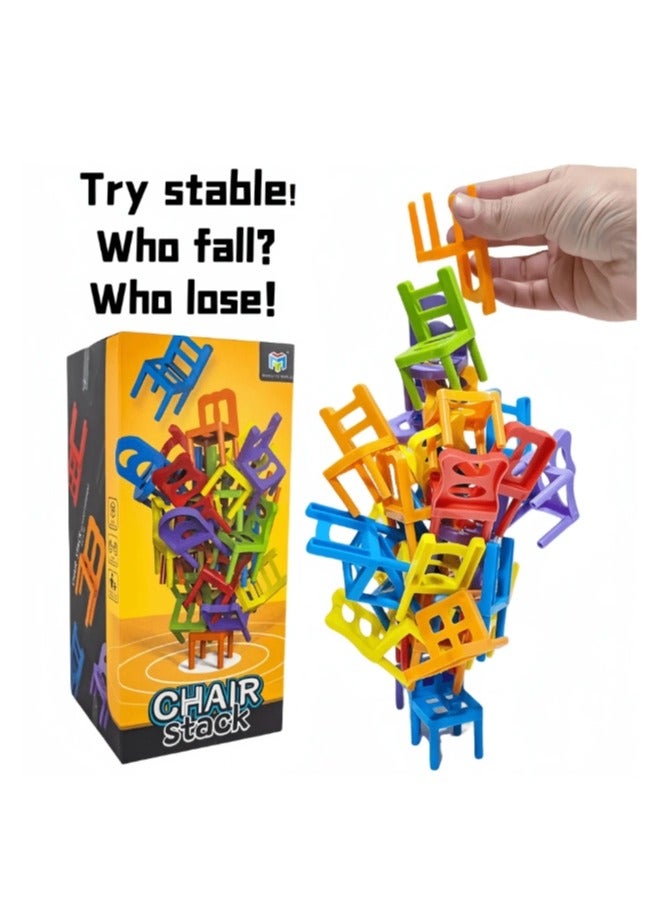 42-Pieces/Set Board Game Balance Chairs,Adult Kids Stacking Game Toys,Parent-Child DIY Interactive Toy - Image 1