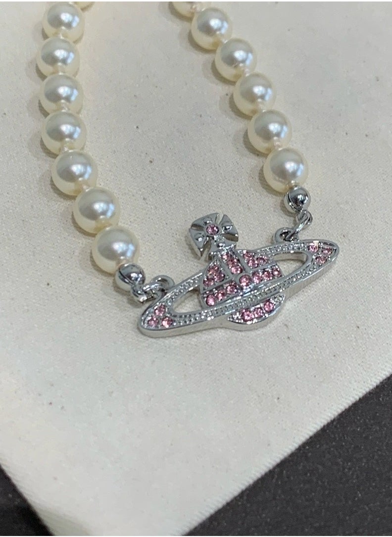 Vivienne Westwood Saturn Pearl Necklace  - Image 3
