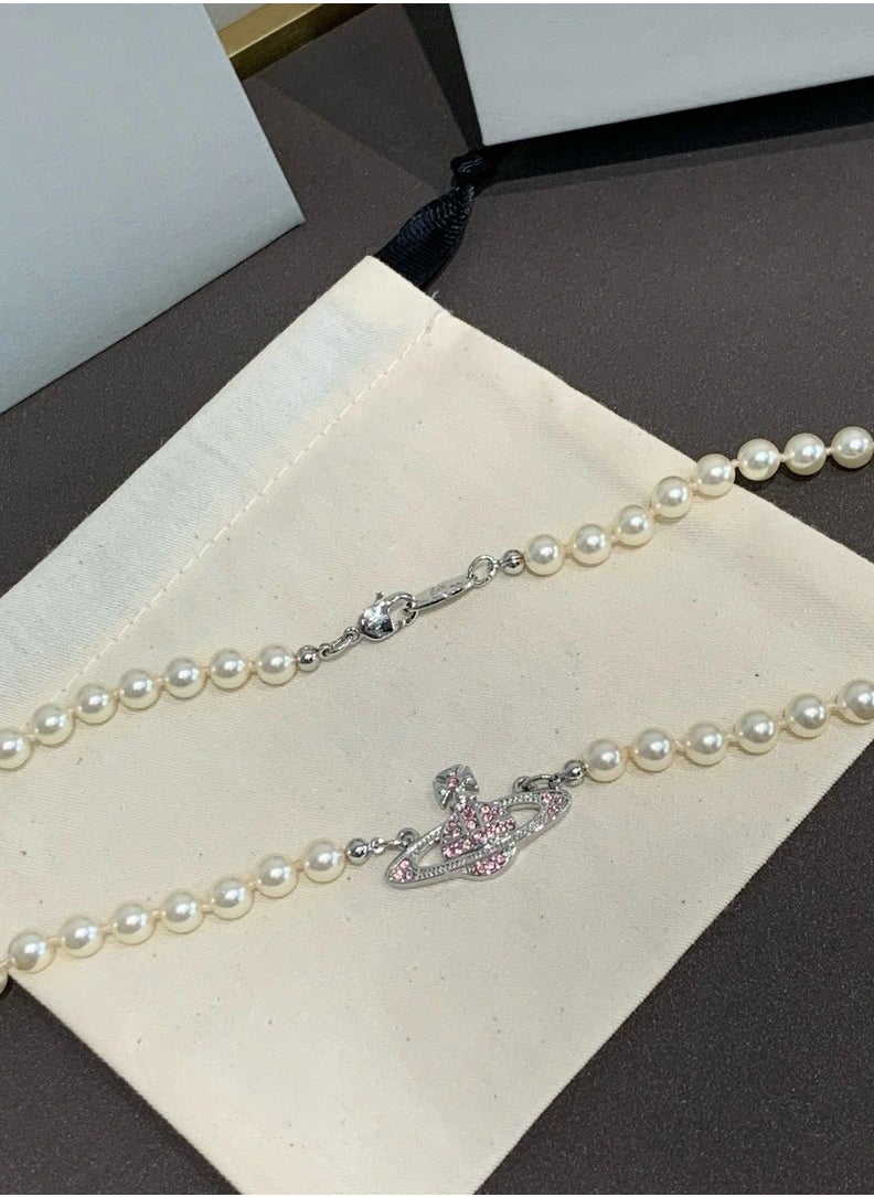 Vivienne Westwood Saturn Pearl Necklace  - Image 4