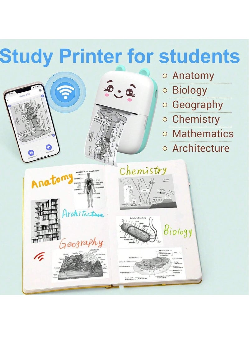 Generic Mini Photo Printer, Portable Thermal Printer For Android Or IOS APP, Inkless Printer Gift For Kids, Friends, Used In Home, Office, Study, Work List Pri Eid Al-Adha Mubarak  - Image 3
