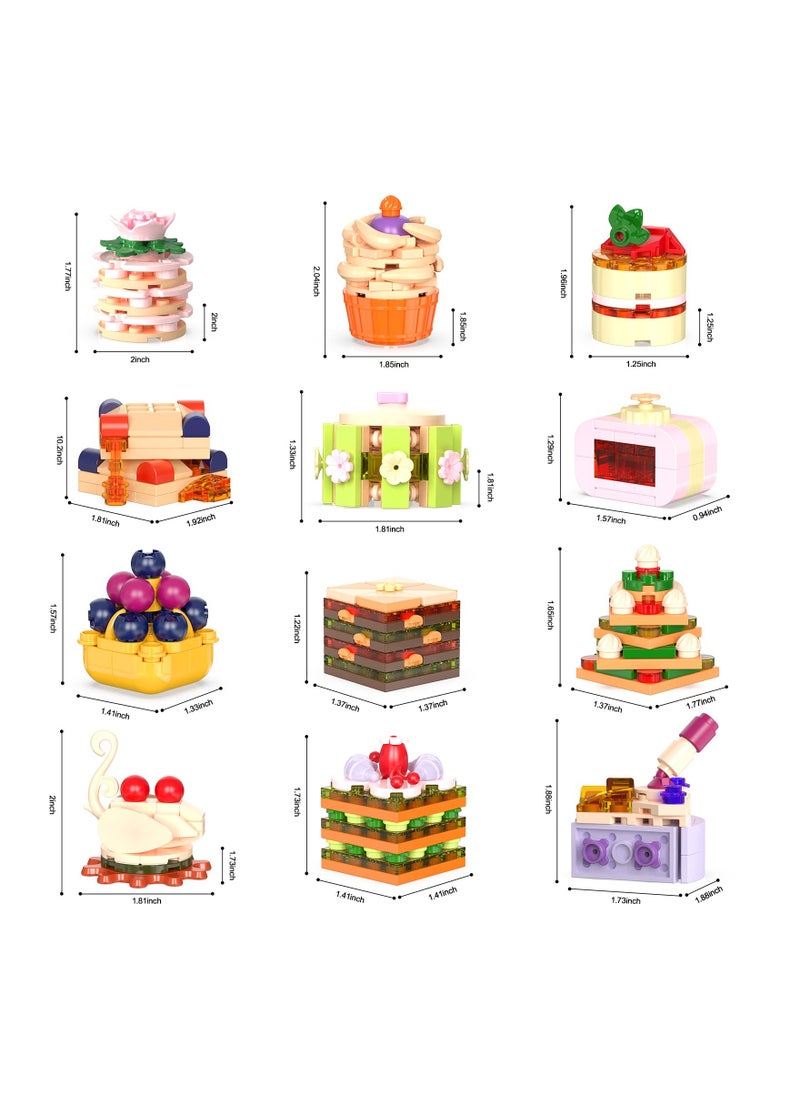 Mini Building Block Sets for Kids Ages 8-14, Assorted STEM Toys for Party Favors, Goodie Bags, Classroom Prizes, Birthday Gifts, and Special Occasions (12 Cake Designs)  - Image 2