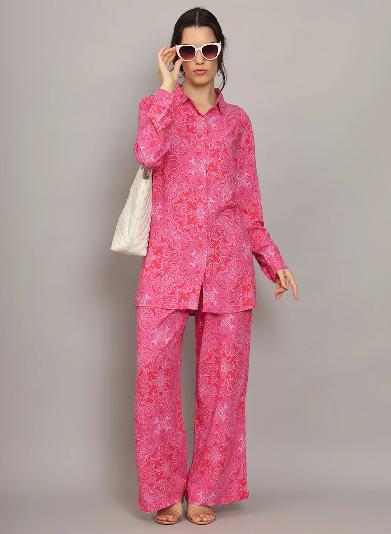 Alaya Printed Rayon Co-Ord Set for Women-AL4001