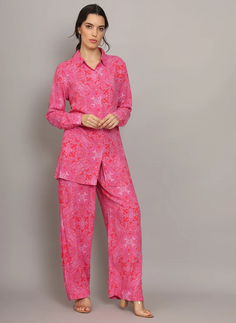 Alaya Printed Rayon Co-Ord Set for Women-AL4001