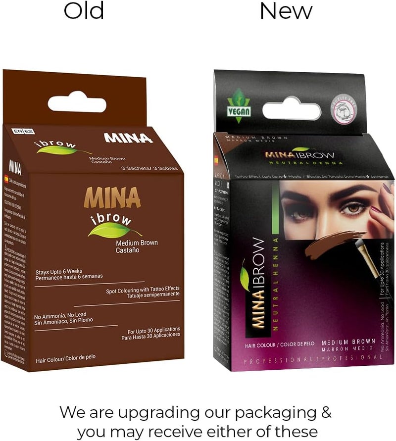 MinaiBrow Hair Color Medium Brown | Natural Spot Coloring and Hair Tinting Powder with Duo Angled Brush, Water and Smudge Proof | No Ammonia, No Lead with 100% Gray Coverage Up to 30 Applications - Image 3